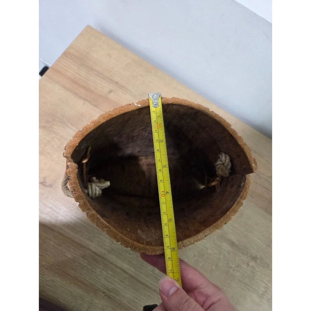 Handmade Bark Berry Basket Wall Hanging Native American Style 9''